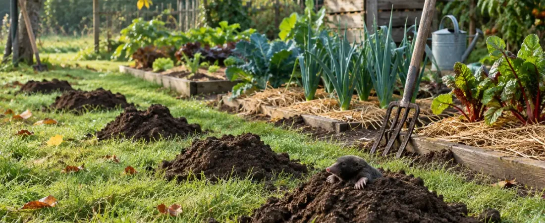 Taupe au jardin : s’en débarrasser ou vivre avec